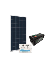 Kit Energia Solar Off Grid s/ Inversor - 155Wp 150Ah 12V Chumbo (22628)