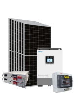 Kit Energia Solar Híbrido Off Grid 4,06kWp c/ Bateria de Lítio Unipower